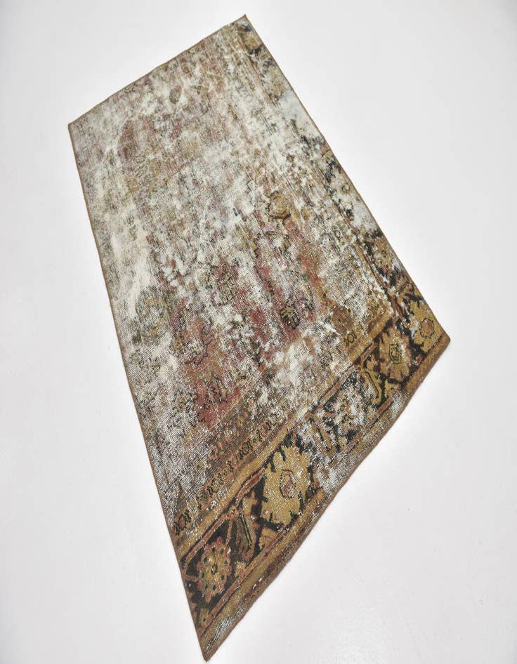 Detail image of 4' x 5' 10  Hand Knotted Ultra Vintage Persian Wool Rug