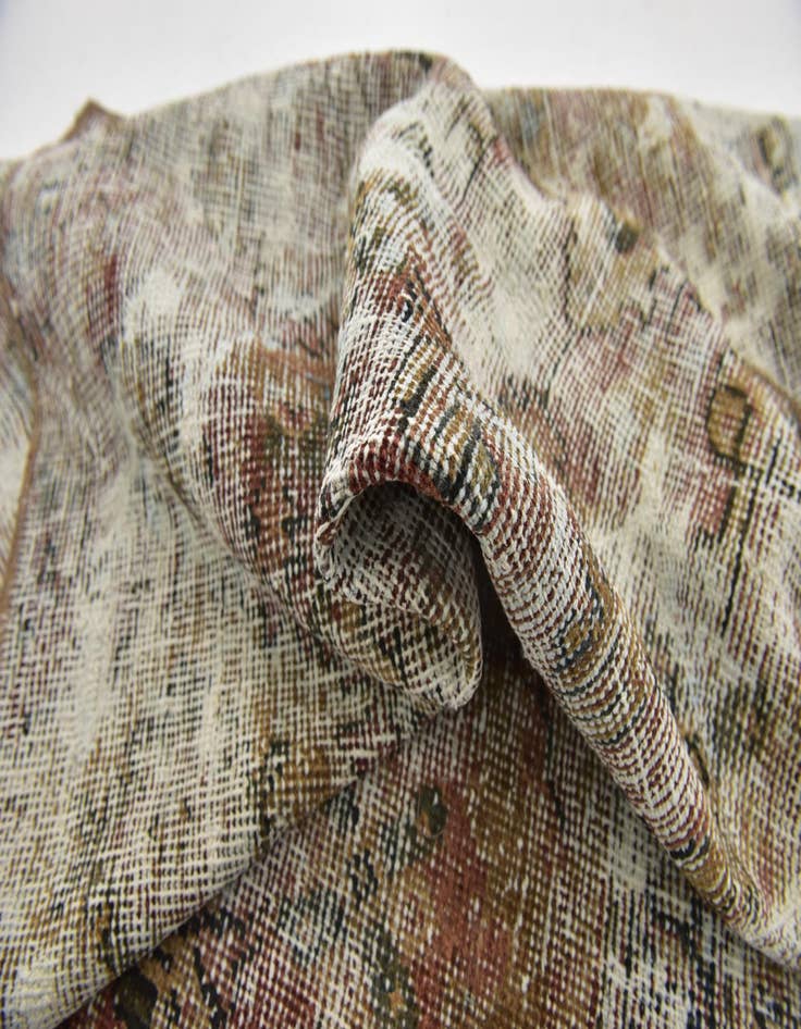 Detail image of 4' x 5' 10  Hand Knotted Ultra Vintage Persian Wool Rug