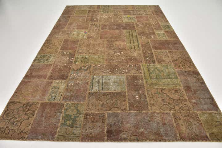 6' 10 x 10' 2 Hand Knotted Ultra Vintage Persian Wool Rug