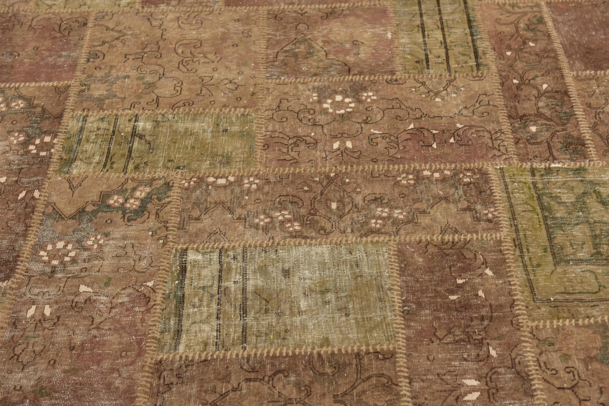 6' 10 x 10' 2 Hand Knotted Ultra Vintage Persian Wool Rug