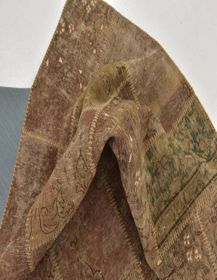 Detail image of 6' 10 x 10' 2  Hand Knotted Ultra Vintage Persian Wool Rug