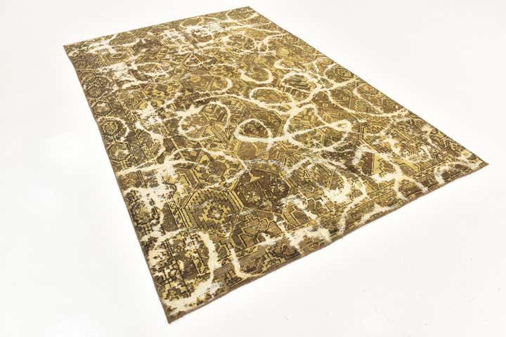 5' 10 x 8' 10 Hand Knotted Ultra Vintage Persian Wool Rug