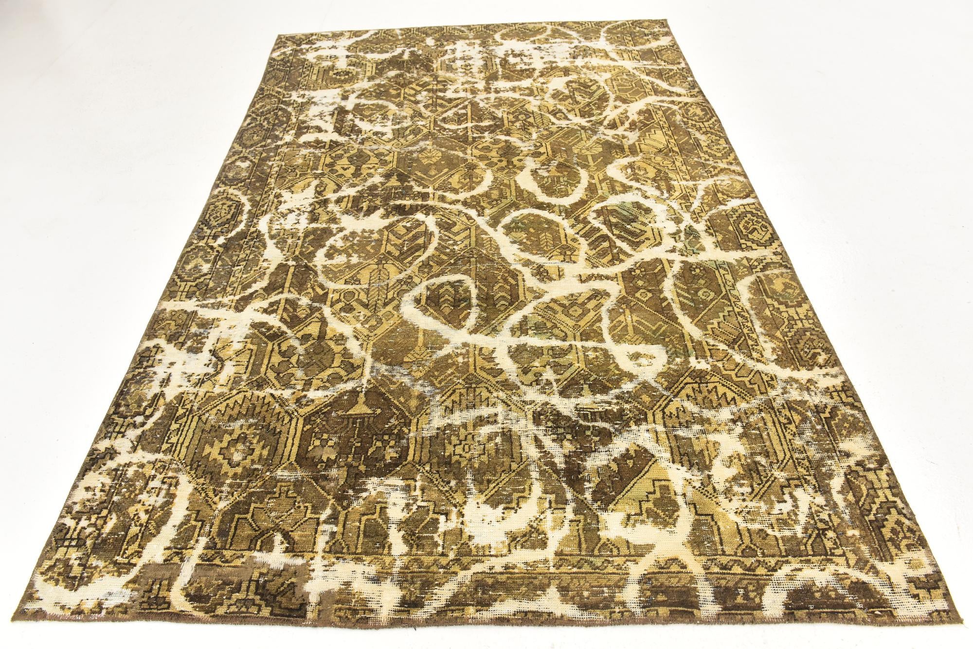 5' 10 x 8' 10 Hand Knotted Ultra Vintage Persian Wool Rug