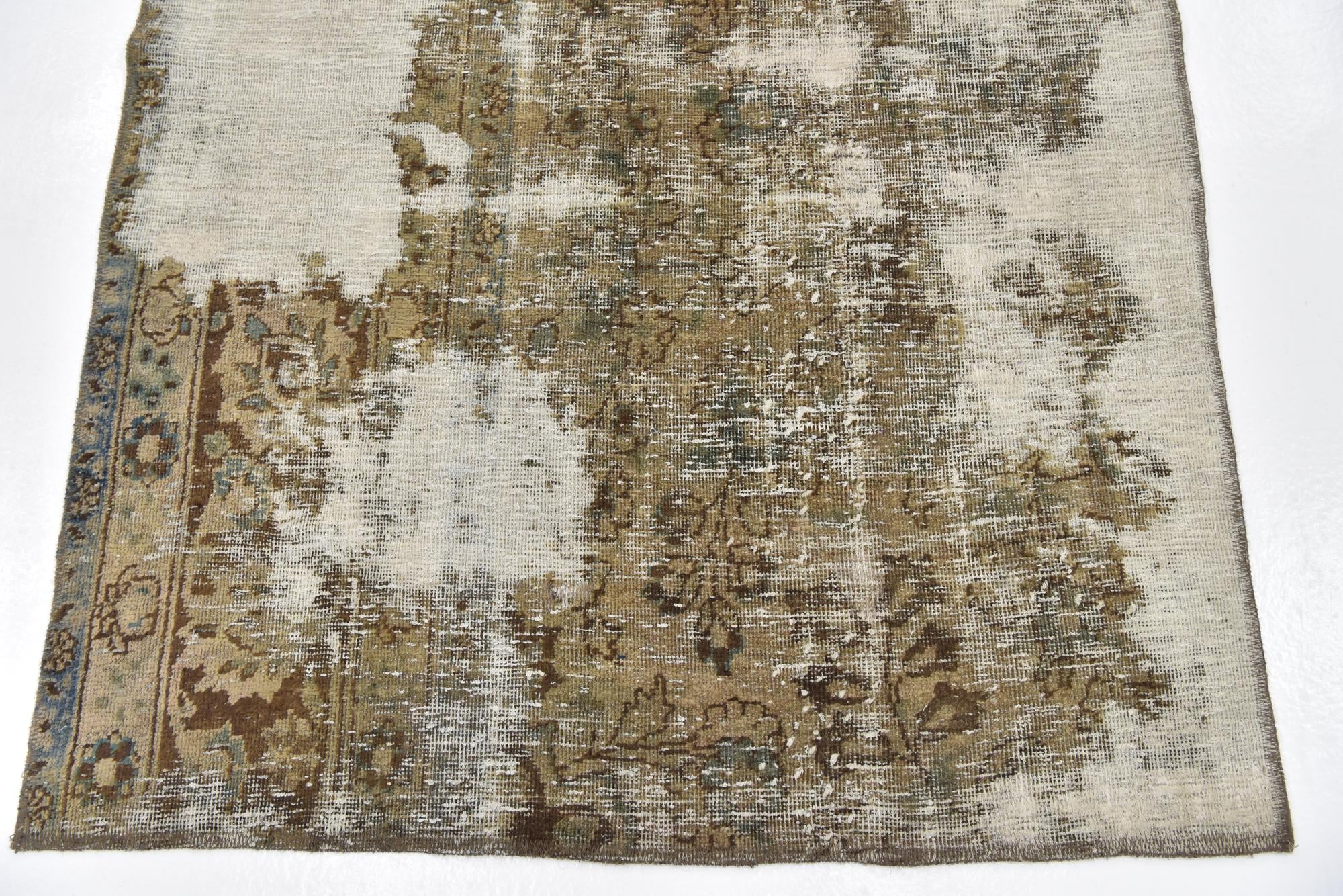 3' 9 x 5' 5 Hand Knotted Ultra Vintage Persian Wool Rug