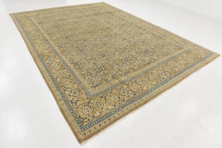 Detail image of 9' 6 x 12' 9 Hand Knotted Ultra Vintage Persian Wool Rug