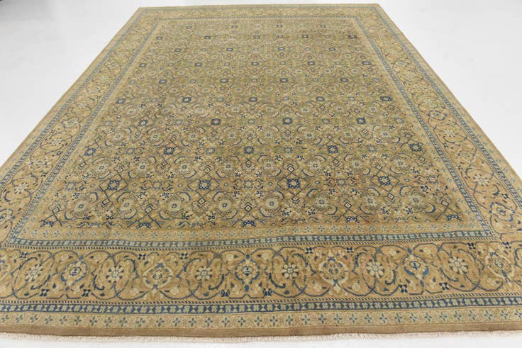 Detail image of 9' 6 x 12' 9 Hand Knotted Ultra Vintage Persian Wool Rug