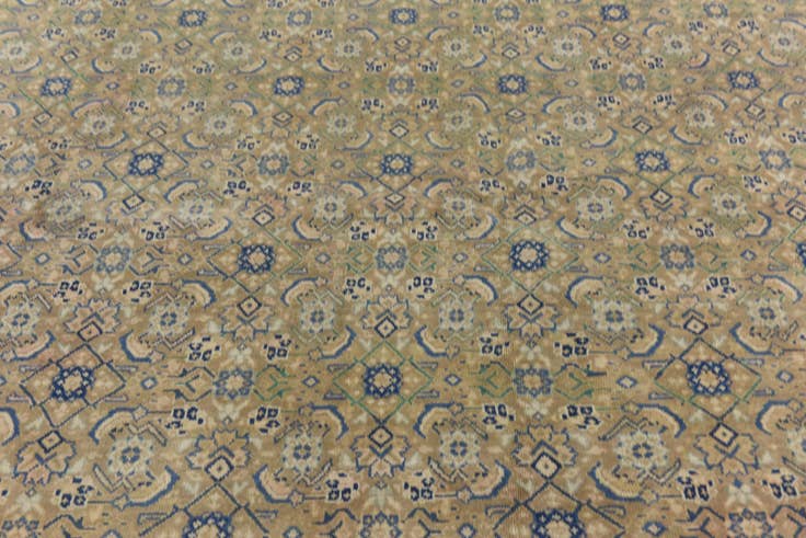 Detail image of 9' 6 x 12' 9 Hand Knotted Ultra Vintage Persian Wool Rug