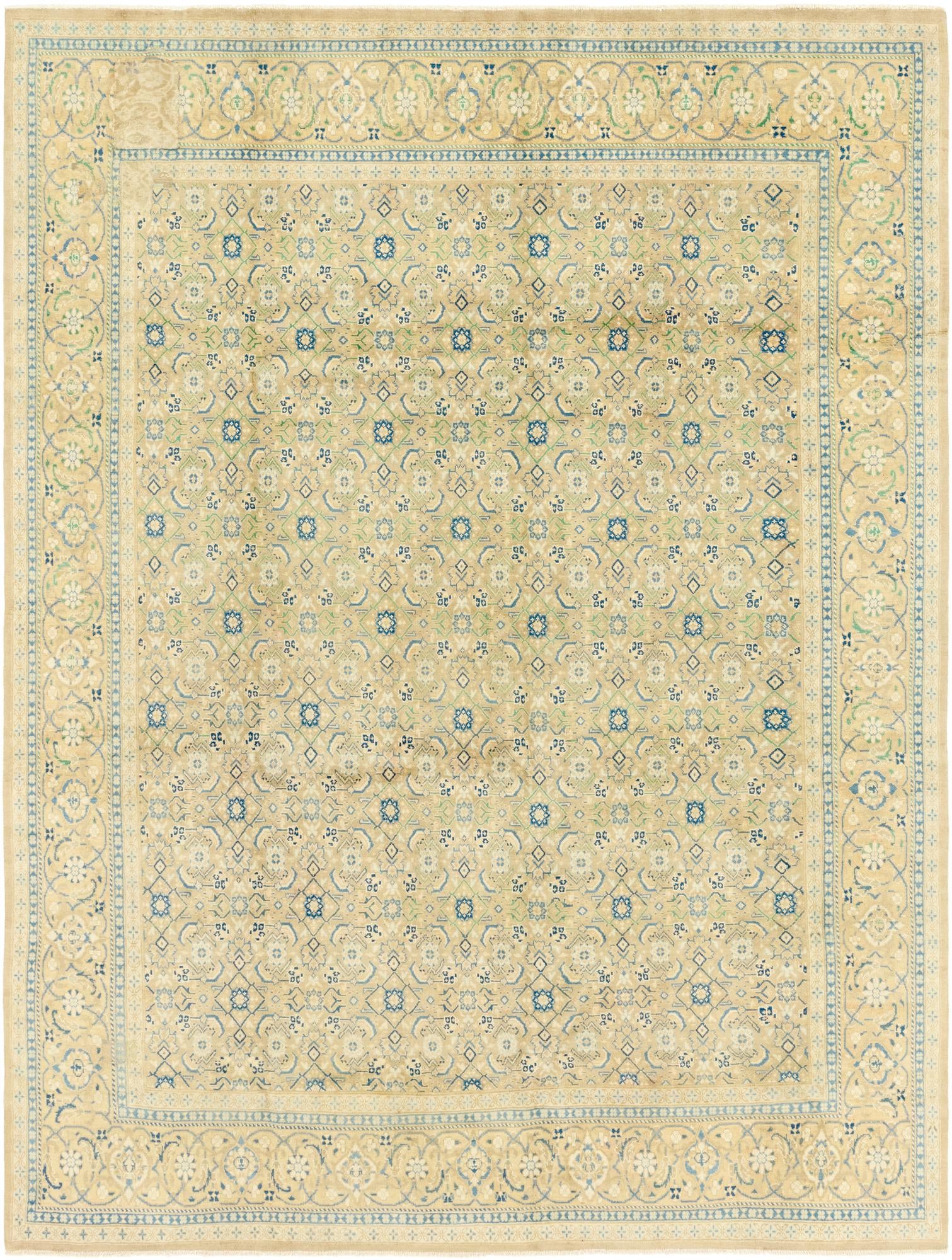 9' 6 x 12' 9 Hand Knotted Ultra Vintage Persian Wool Rug