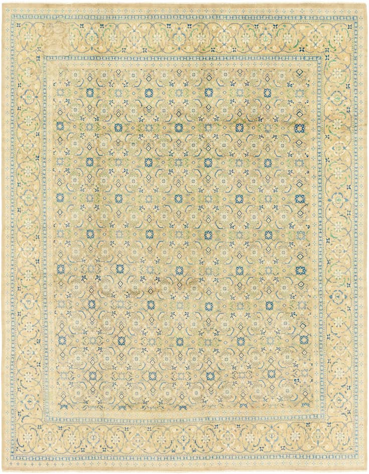 Detail image of 9' 6 x 12' 9 Hand Knotted Ultra Vintage Persian Wool Rug