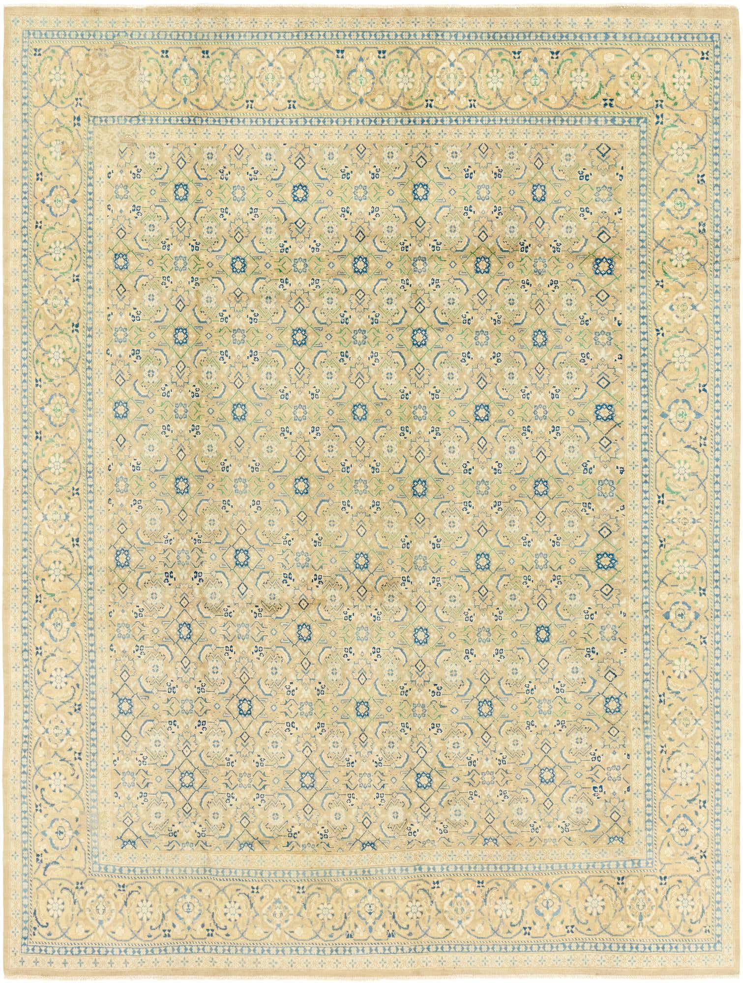 9' 6 x 12' 9 Hand Knotted Ultra Vintage Persian Wool Rug