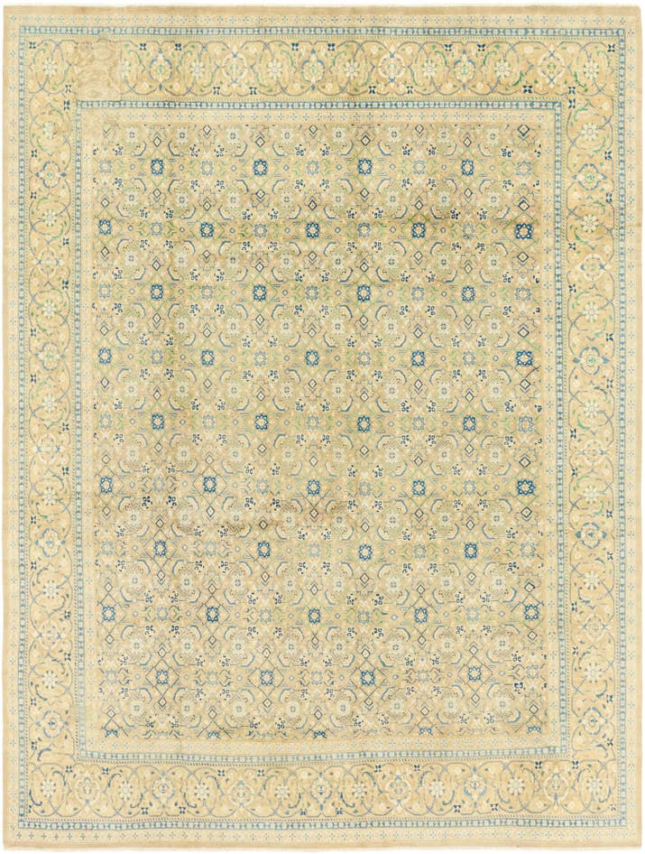 Detail image of 9' 6 x 12' 9 Hand Knotted Ultra Vintage Persian Wool Rug