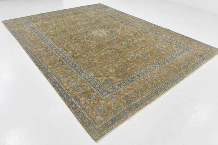 9' 3 x 12' 3 Hand Knotted Ultra Vintage Persian Wool Rug
