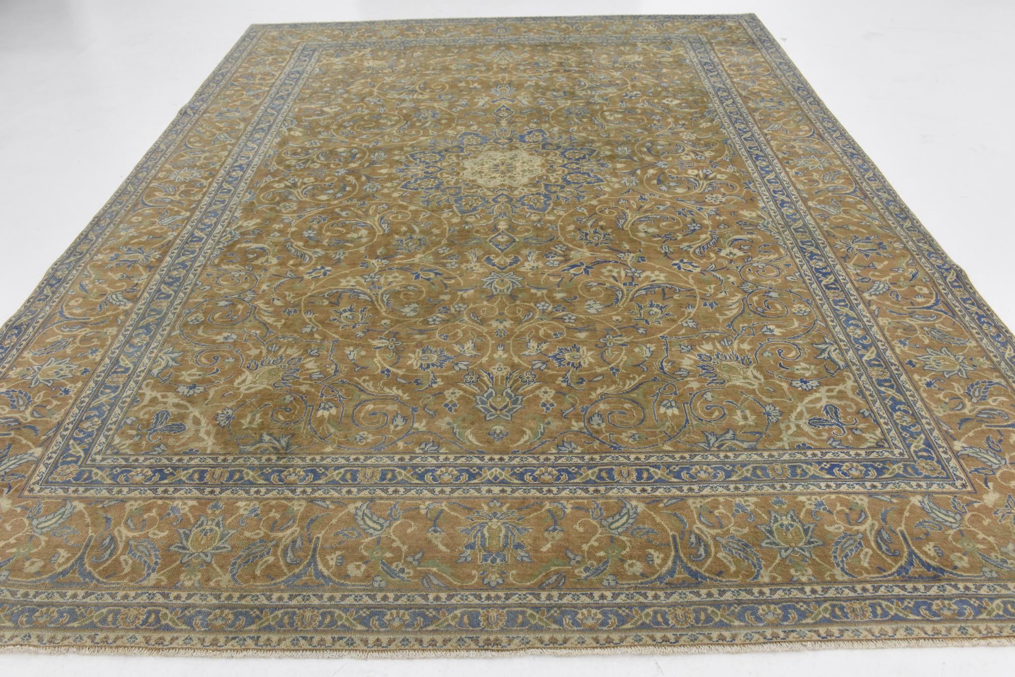9' 3 x 12' 3 Hand Knotted Ultra Vintage Persian Wool Rug