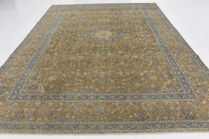 9' 3 x 12' 3 Hand Knotted Ultra Vintage Persian Wool Rug