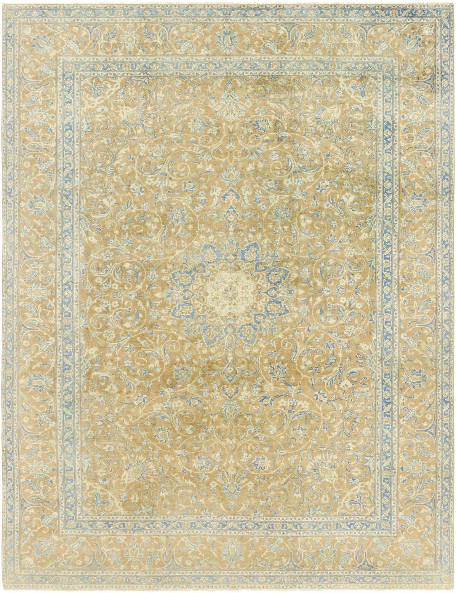 9' 3 x 12' 3 Hand Knotted Ultra Vintage Persian Wool Rug
