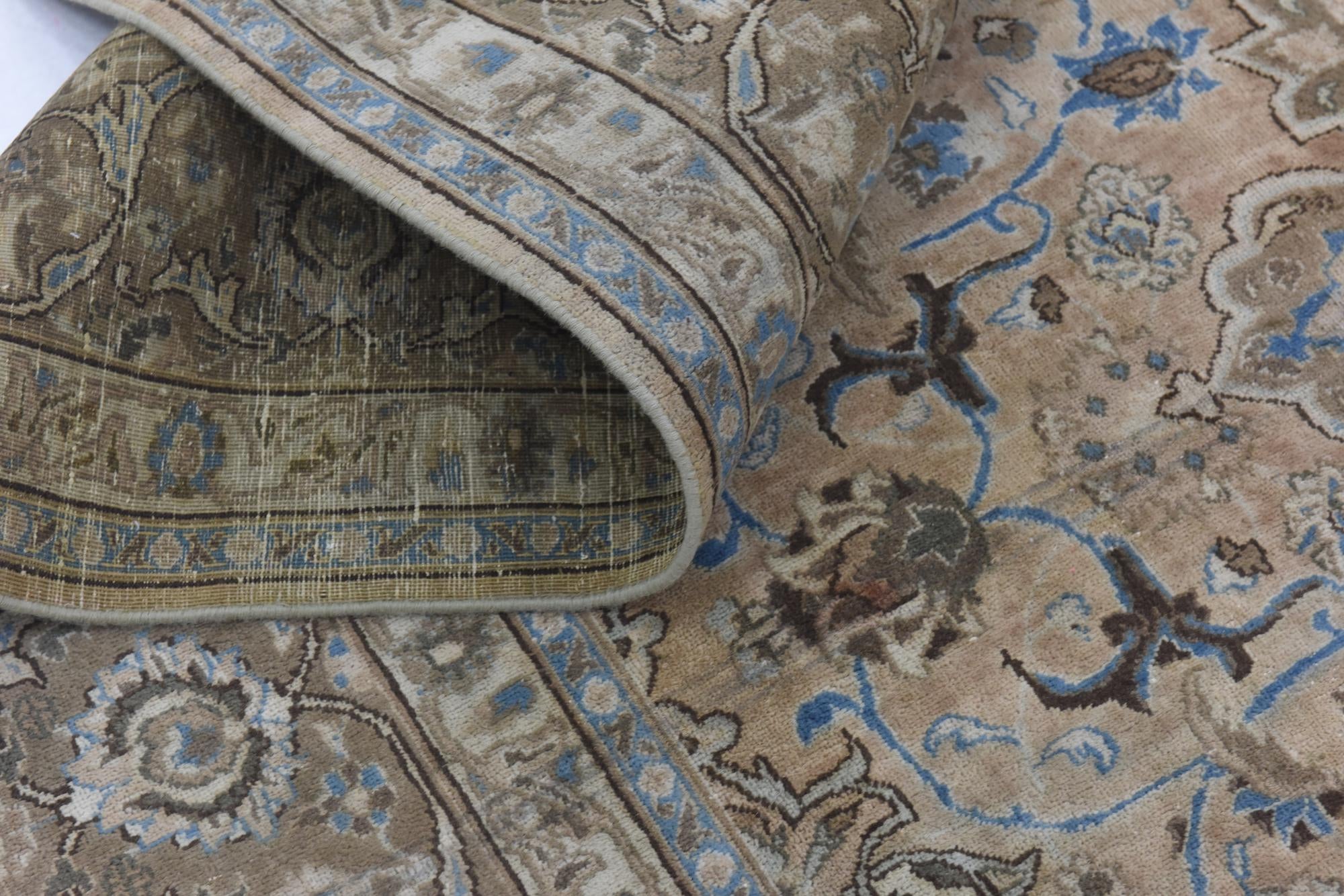 9' 7 x 12' 7 Hand Knotted Ultra Vintage Persian Wool Rug
