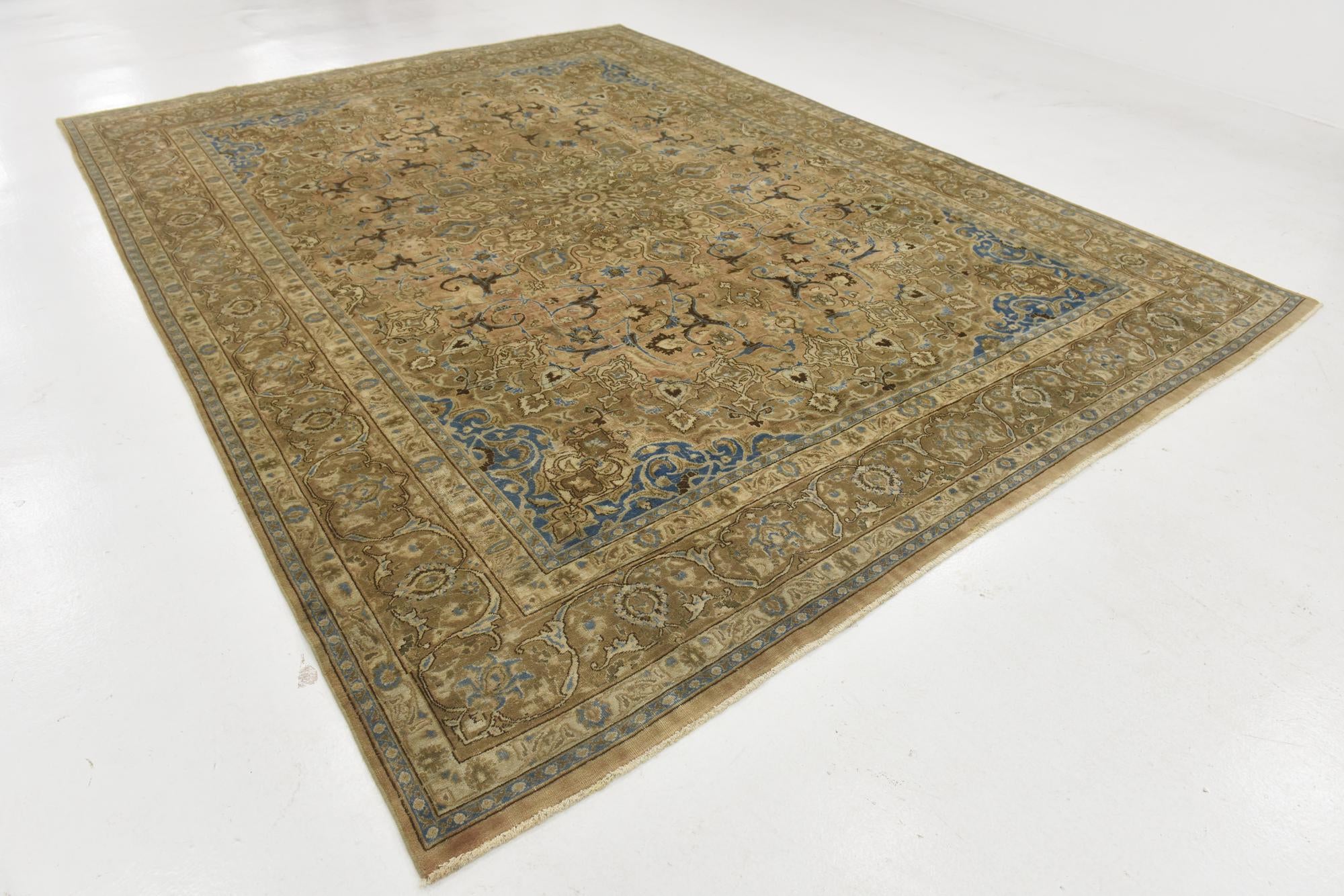 9' 7 x 12' 7 Hand Knotted Ultra Vintage Persian Wool Rug