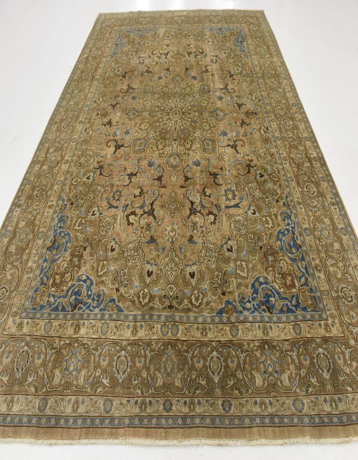 Detail image of 9' 7 x 12' 7  Hand Knotted Ultra Vintage Persian Wool Rug