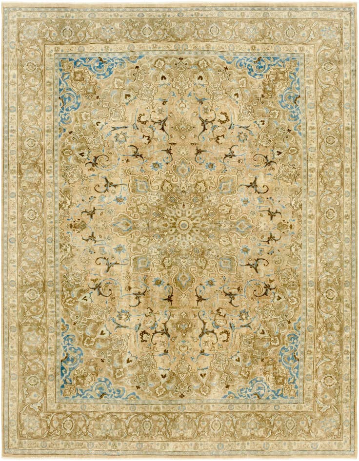 Detail image of 9' 7 x 12' 7 Hand Knotted Ultra Vintage Persian Wool Rug