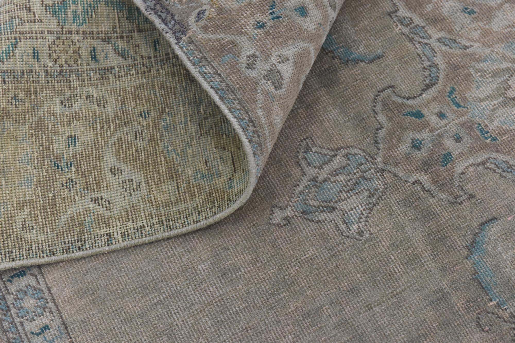 9' 5 x 12' 2 Hand Knotted Ultra Vintage Persian Wool Rug