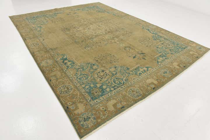 9' 5 x 12' 2 Hand Knotted Ultra Vintage Persian Wool Rug