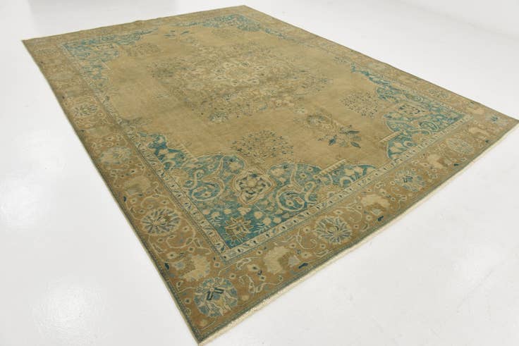 Detail image of 9' 5 x 12' 2 Hand Knotted Ultra Vintage Persian Wool Rug