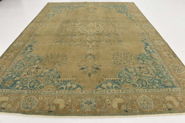 9' 5 x 12' 2 Hand Knotted Ultra Vintage Persian Wool Rug