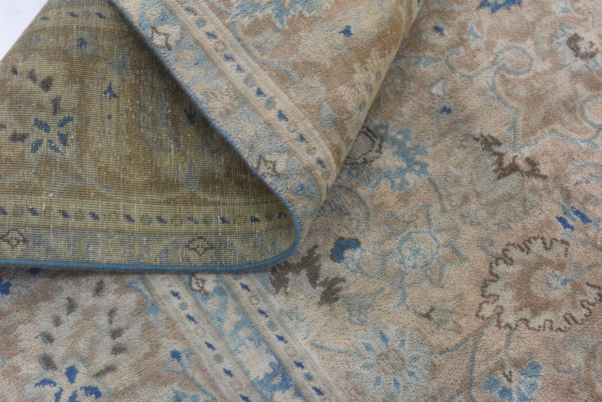 7' 6 x 11' Hand Knotted Ultra Vintage Persian Wool Rug