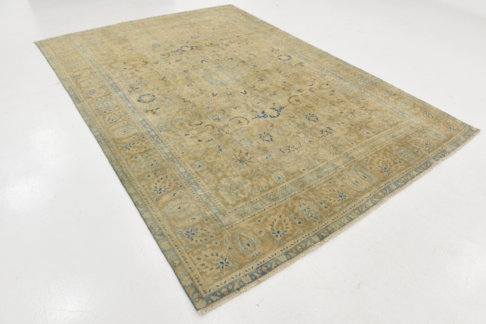 7' 6 x 11' Hand Knotted Ultra Vintage Persian Wool Rug