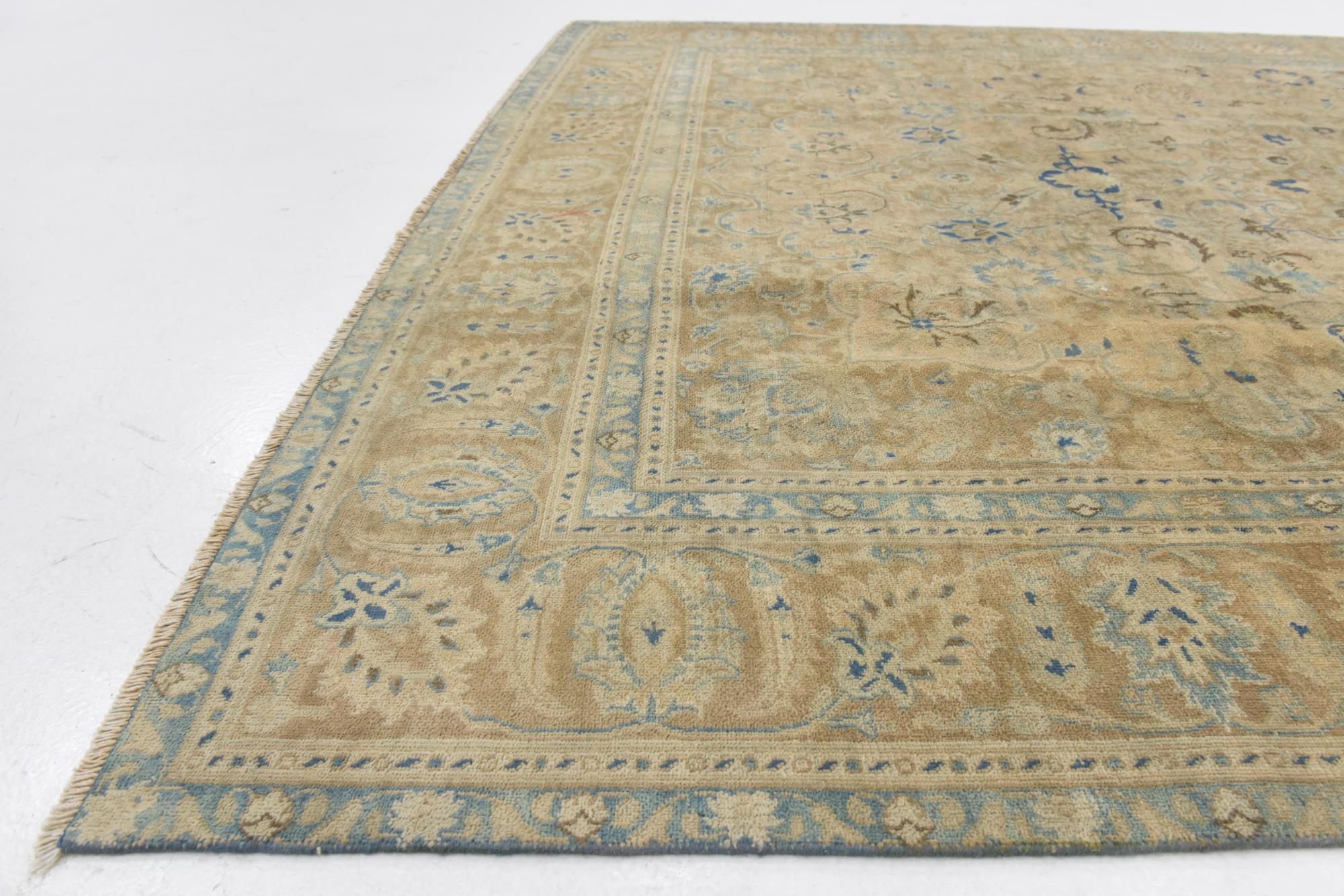 7' 6 x 11' Hand Knotted Ultra Vintage Persian Wool Rug