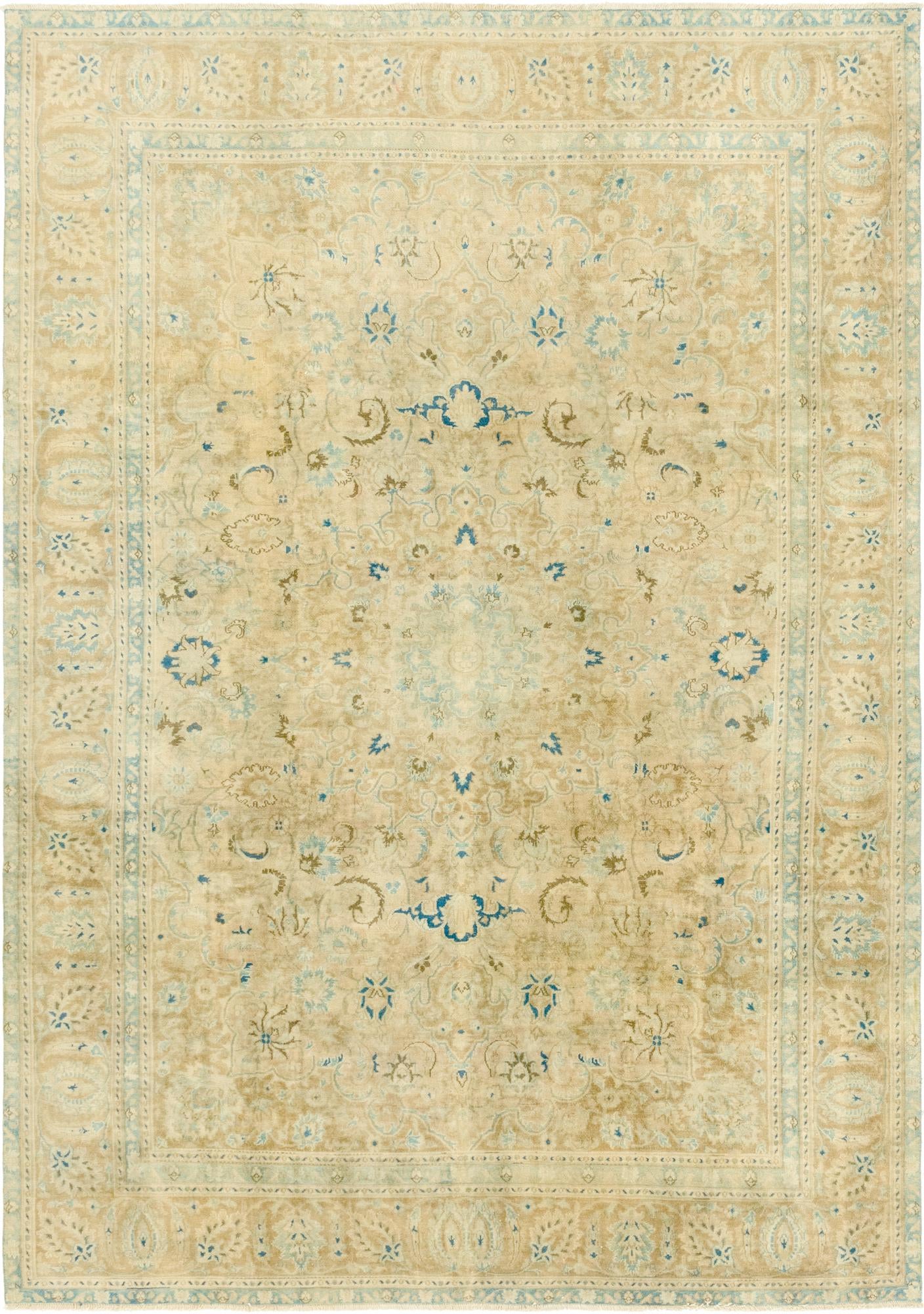 7' 6 x 11' Hand Knotted Ultra Vintage Persian Wool Rug
