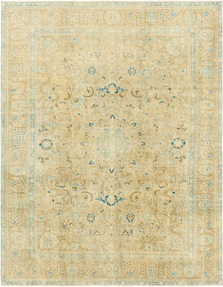 Detail image of 7' 6 x 11' Hand Knotted Ultra Vintage Persian Wool Rug