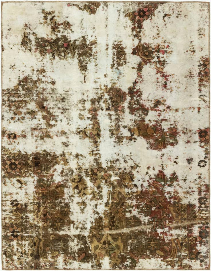 Detail image of 5' 9 x 7' 6 Hand Knotted Ultra Vintage Persian Wool Rug