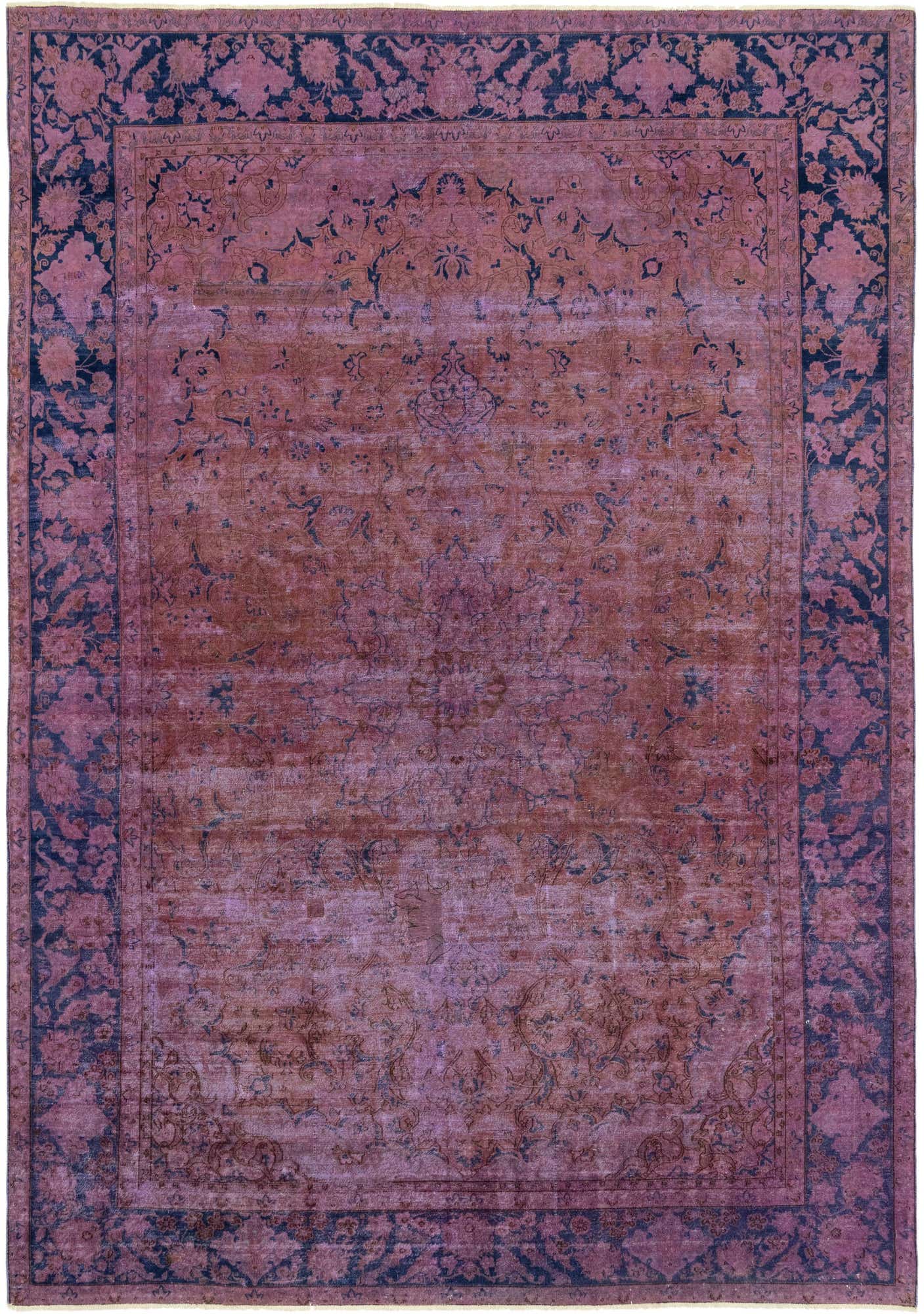 9' 7 x 13' 9 Hand Knotted Ultra Vintage Persian Wool Rug