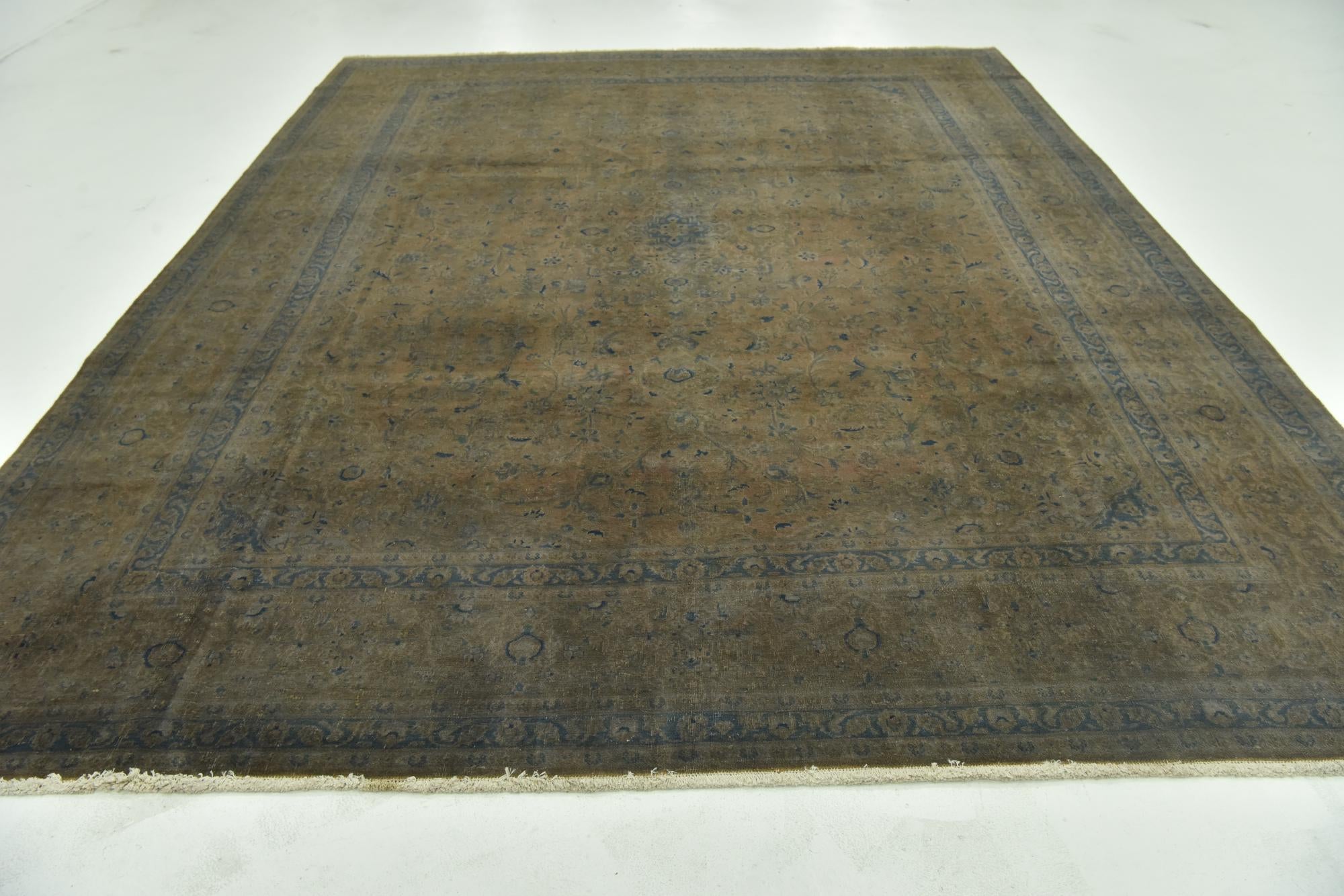 9' 9 x 12' 8 Hand Knotted Ultra Vintage Persian Wool Rug