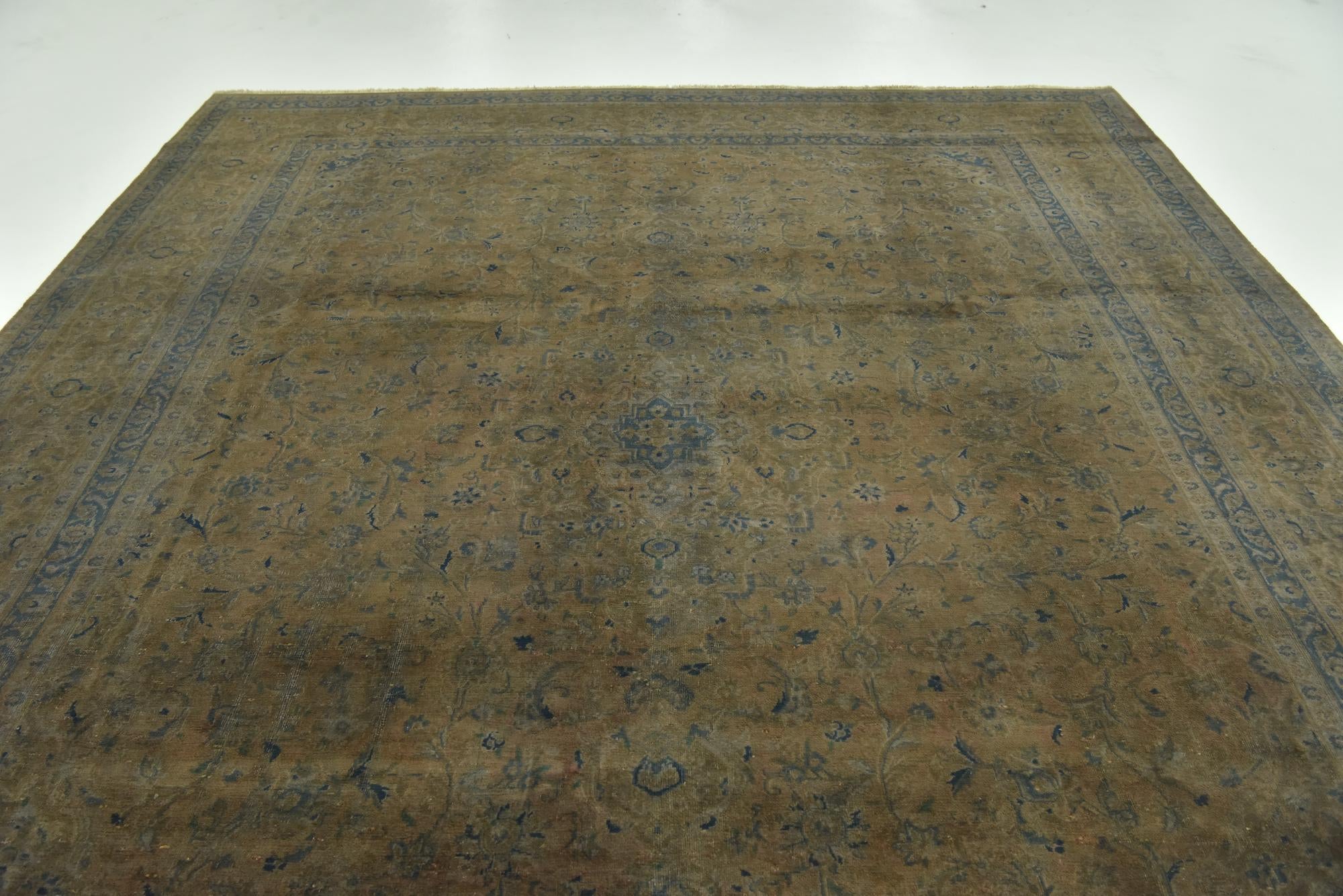 9' 9 x 12' 8 Hand Knotted Ultra Vintage Persian Wool Rug