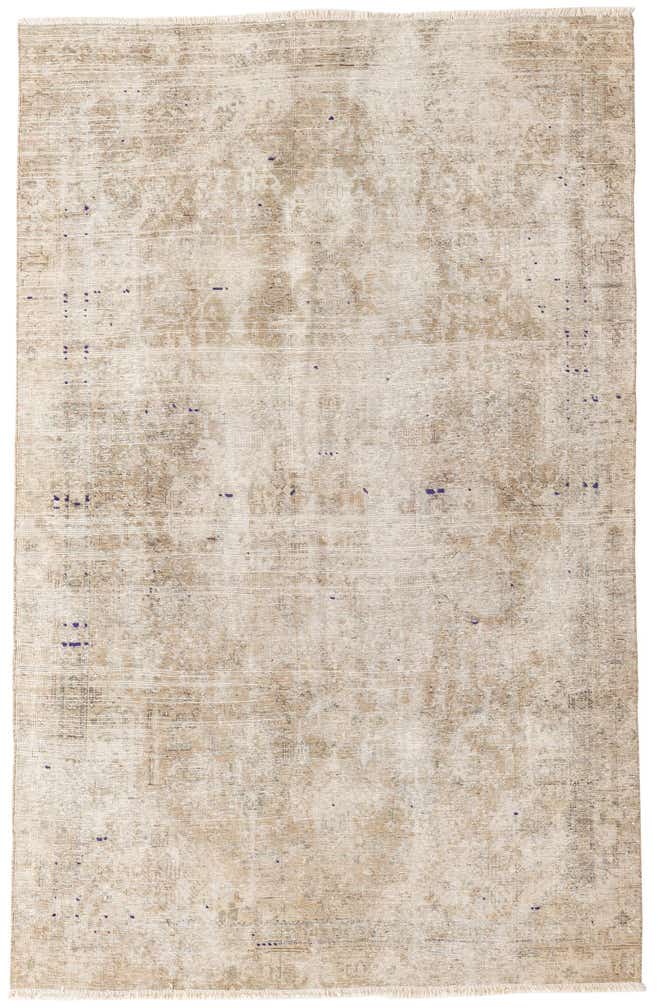 5' 7 x 8' 7 Hand Knotted Ultra Vintage Persian Wool Rug