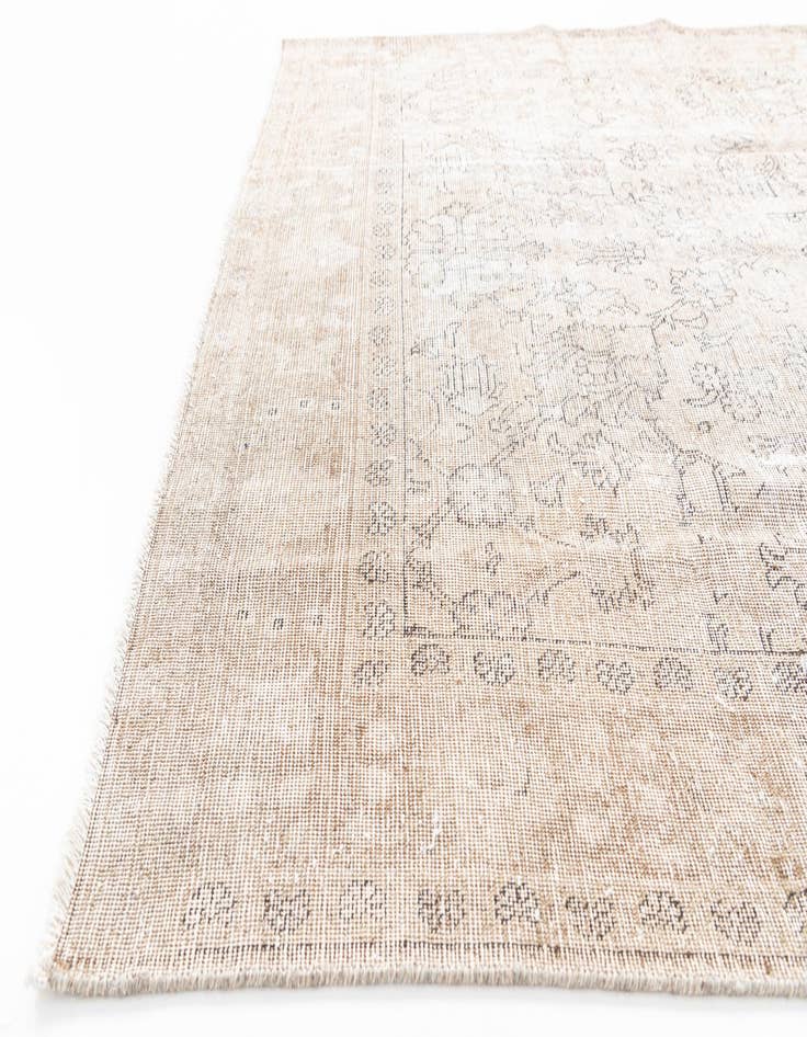 Detail image of 6' 4 x 9'  Hand Knotted Ultra Vintage Persian Wool Rug