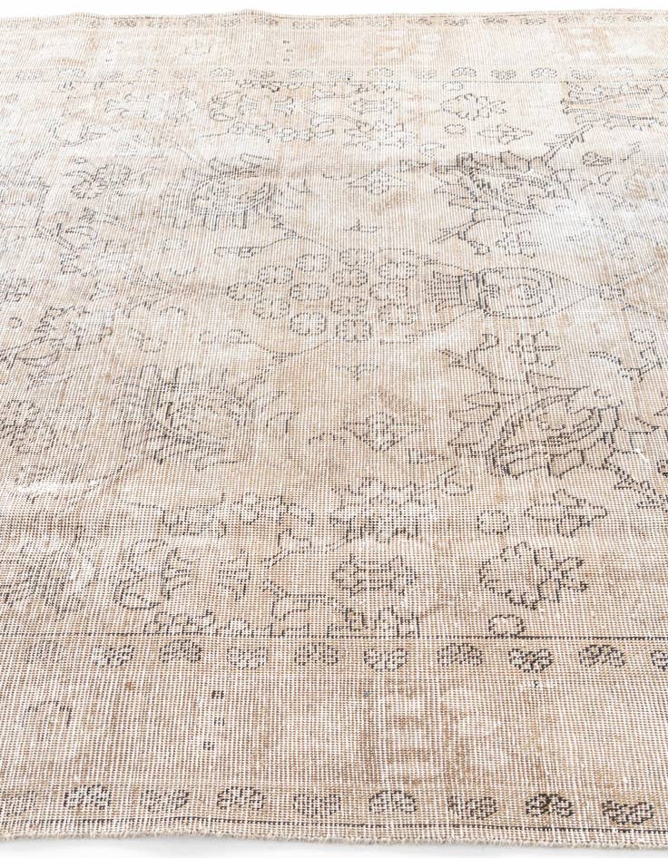 Detail image of 6' 4 x 9'  Hand Knotted Ultra Vintage Persian Wool Rug