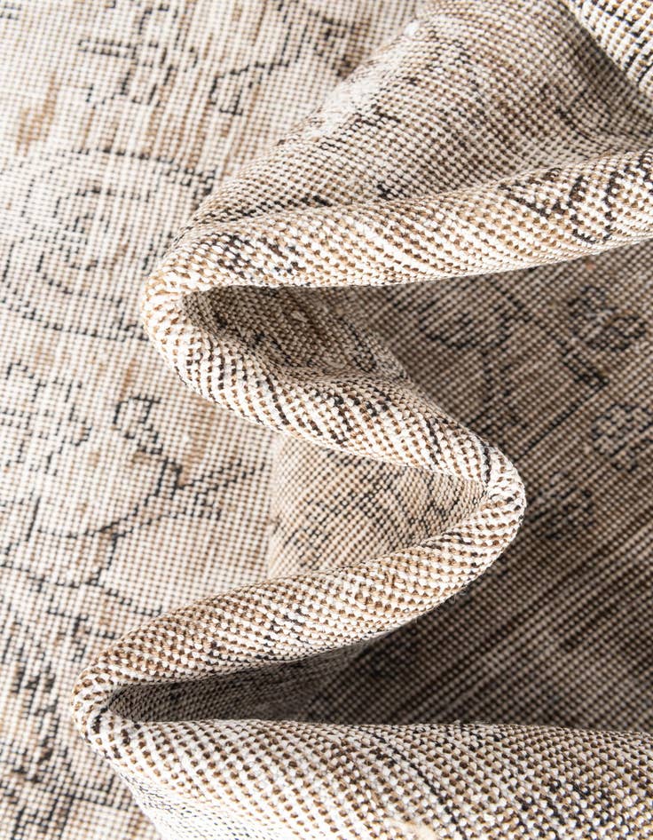 Detail image of 6' 4 x 9'  Hand Knotted Ultra Vintage Persian Wool Rug