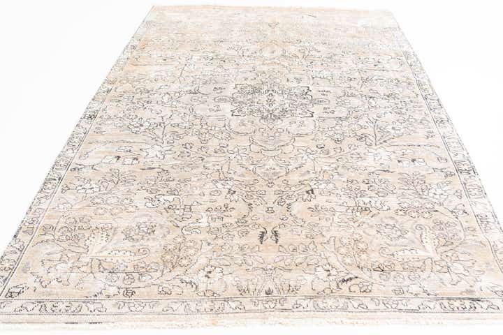 5' 8 x 9' 3 Hand Knotted Ultra Vintage Persian Wool Rug