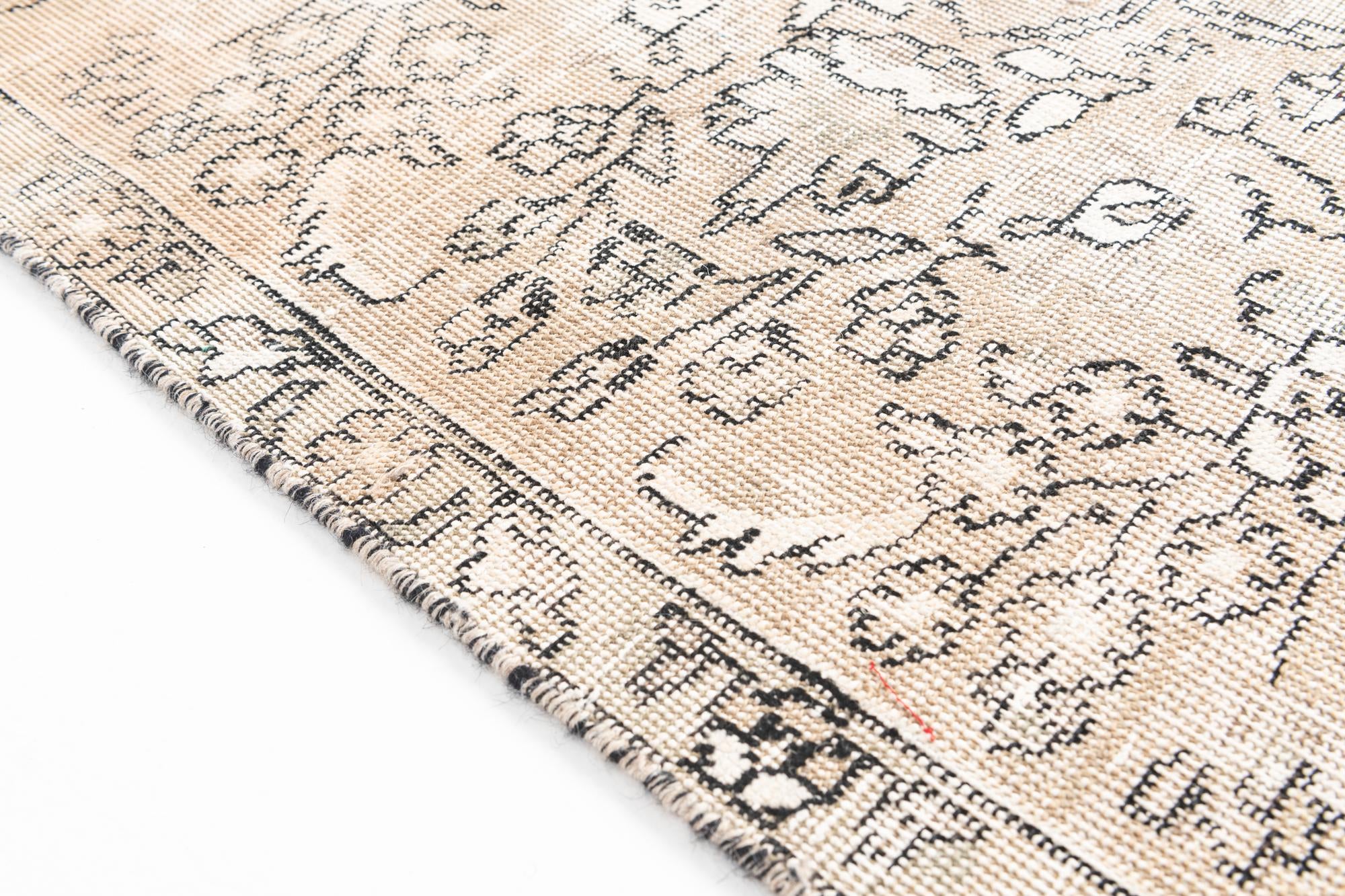 5' 8 x 9' 3 Hand Knotted Ultra Vintage Persian Wool Rug