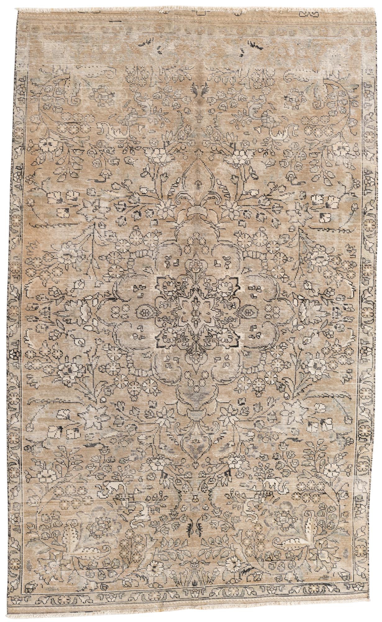 5' 8 x 9' 3 Hand Knotted Ultra Vintage Persian Wool Rug