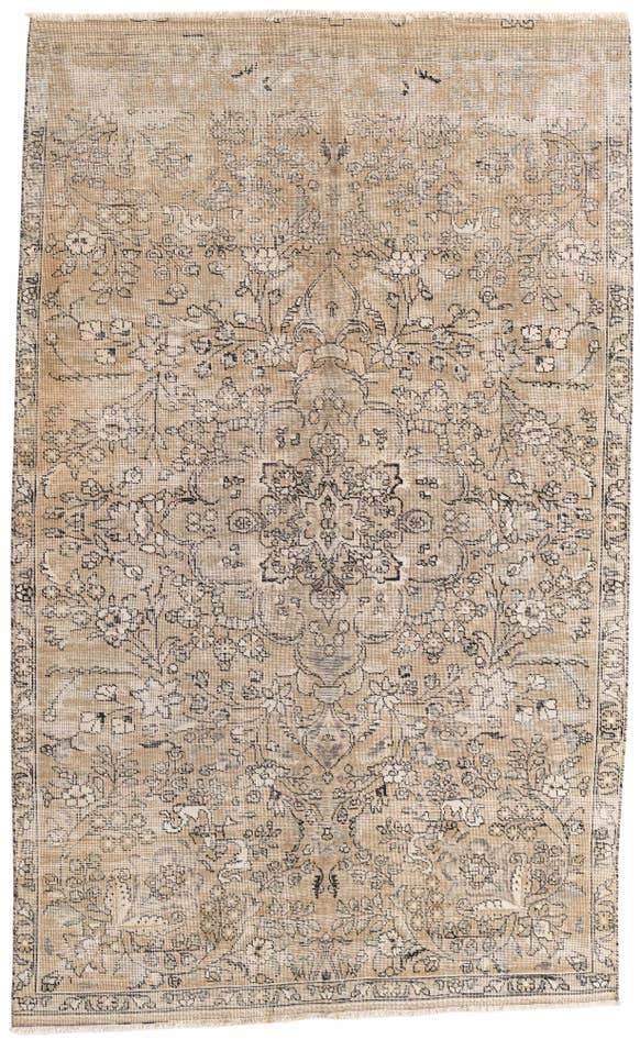 Detail image of 5' 8 x 9' 3 Hand Knotted Ultra Vintage Persian Wool Rug