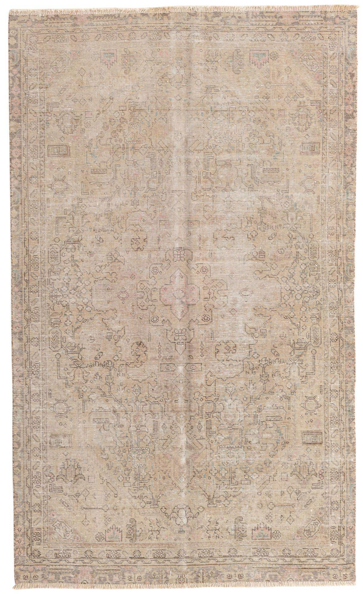 5' x 8' 3 Hand Knotted Ultra Vintage Persian Wool Rug