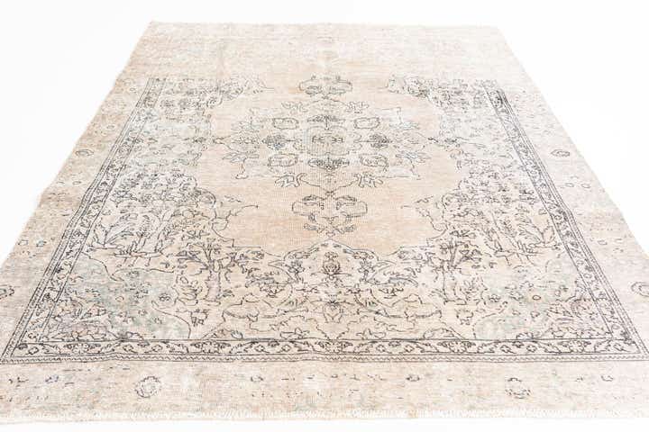 6' 3 x 9' 2 Hand Knotted Ultra Vintage Persian Wool Rug