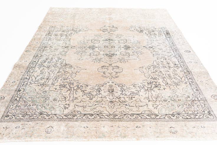 Detail image of 6' 3 x 9' 2 Hand Knotted Ultra Vintage Persian Wool Rug