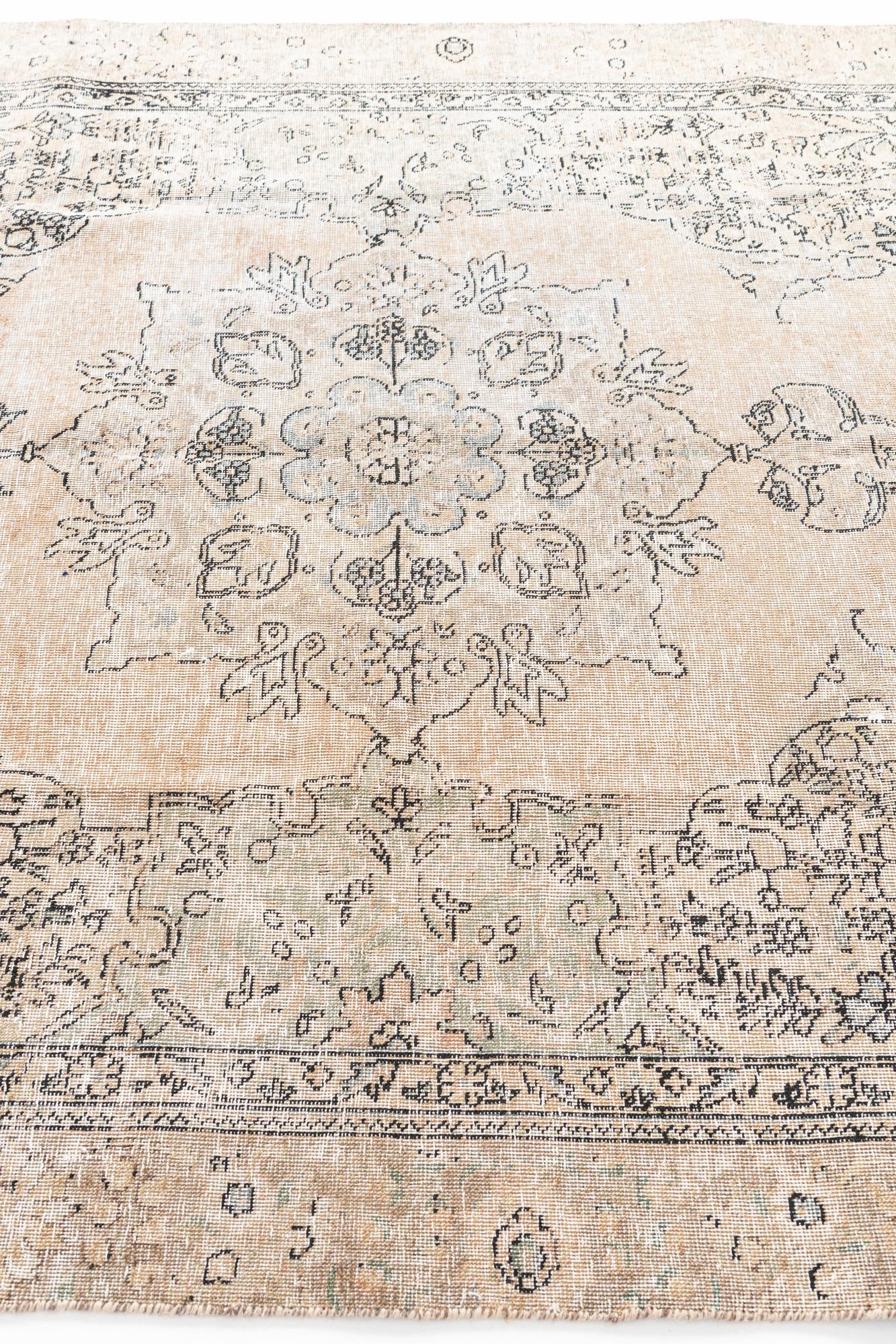 6' 3 x 9' 2 Hand Knotted Ultra Vintage Persian Wool Rug