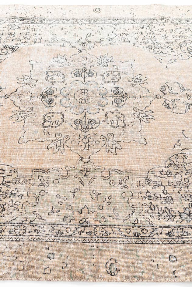 Detail image of 6' 3 x 9' 2 Hand Knotted Ultra Vintage Persian Wool Rug
