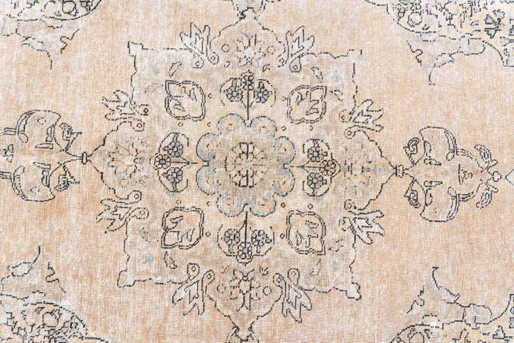 Detail image of 6' 3 x 9' 2 Hand Knotted Ultra Vintage Persian Wool Rug